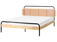 Bed Rattan BOUSSICOURT 160 x 200 cm (EU King Size) Light Brown_1011634
