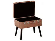 Storage Stool MALLARD Faux Leather Golden Brown_719895