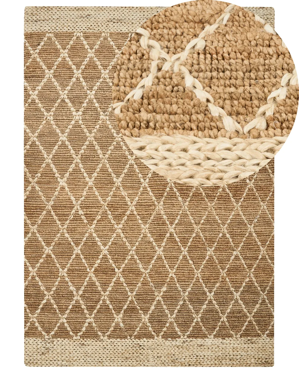 Rug ZORAVA Beige 160 x 230 cm Jute