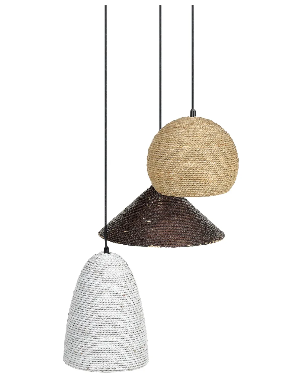 Pendant Lamp ENDRICK Wicker Natural White Brown