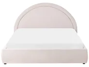 Ottoman Bed MOUZON Fabric Light Beige 160 x 200 cm (EU King Size)_1019480