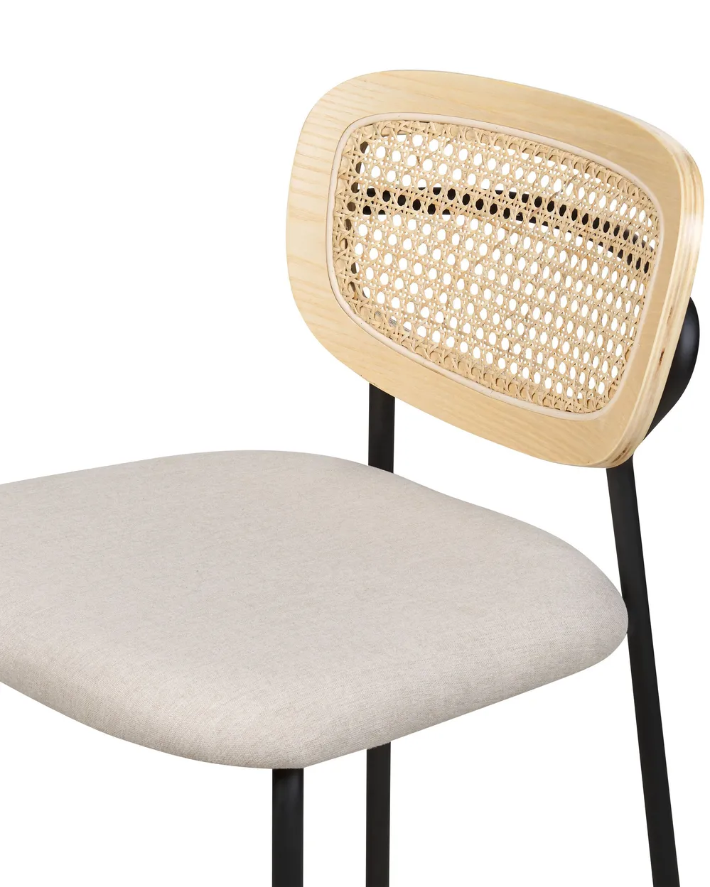 Set of 2 Bar Chairs MAYETTA Rattan Light Beige_885360