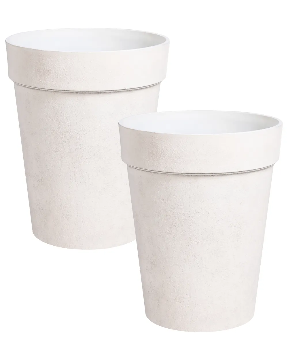 Set med 2 växtkrukor TROLLIUS 41 cm Beige_1133008
