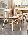 Ruokatuolisetti 2 kpl LYNN Puu Vaaleanruskea/beige
