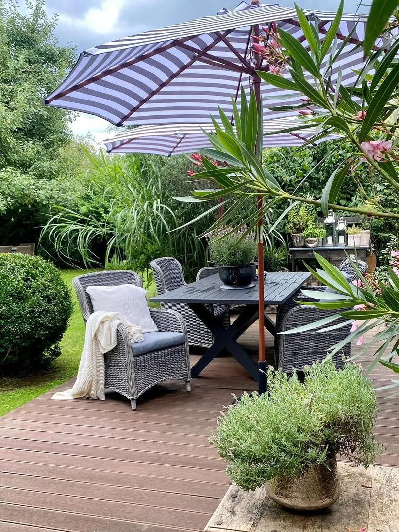 Garden Dining Set 6 Seater CASCAIS with Cushions PE Rattan Grey_809924