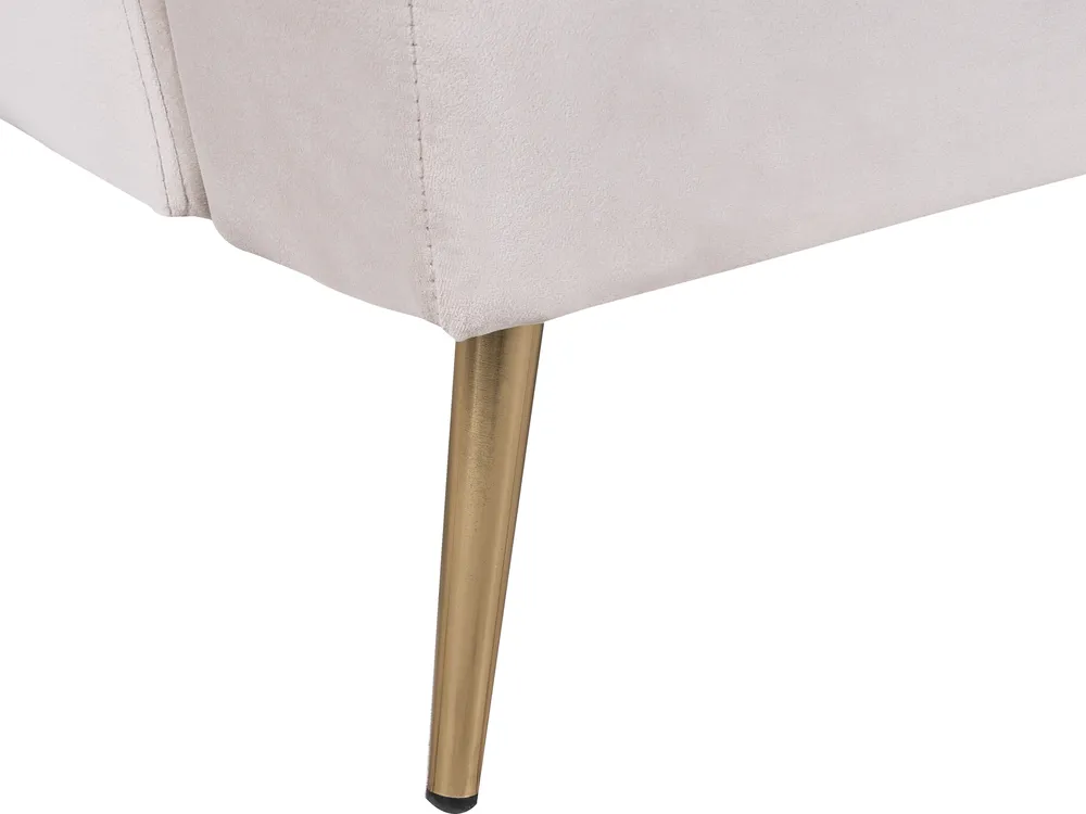 Sofa Bed 3 Seater VETTRE Velvet Light Beige_881028