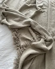 Bedspread YERBENT Cotton 150 x 200 cm Taupe_981280