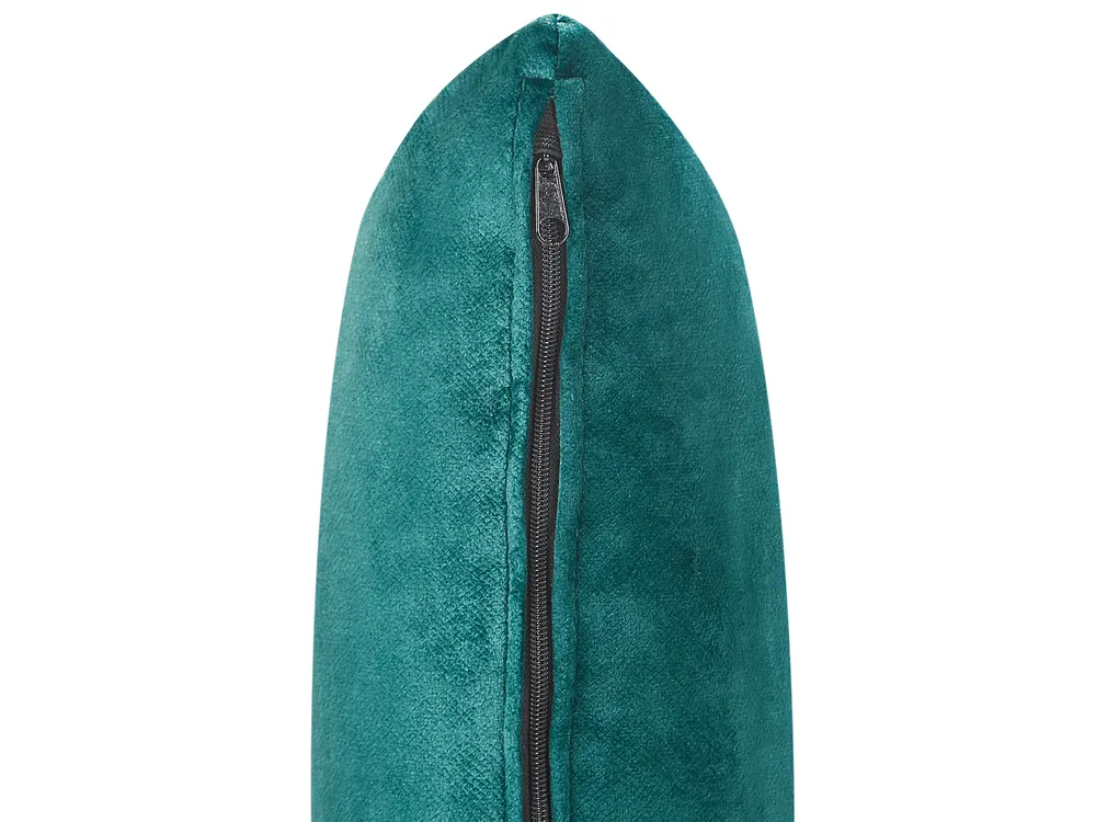Left-Hand Chaise Longue LATTES II with Cushion Velvet Emerald Green_947565