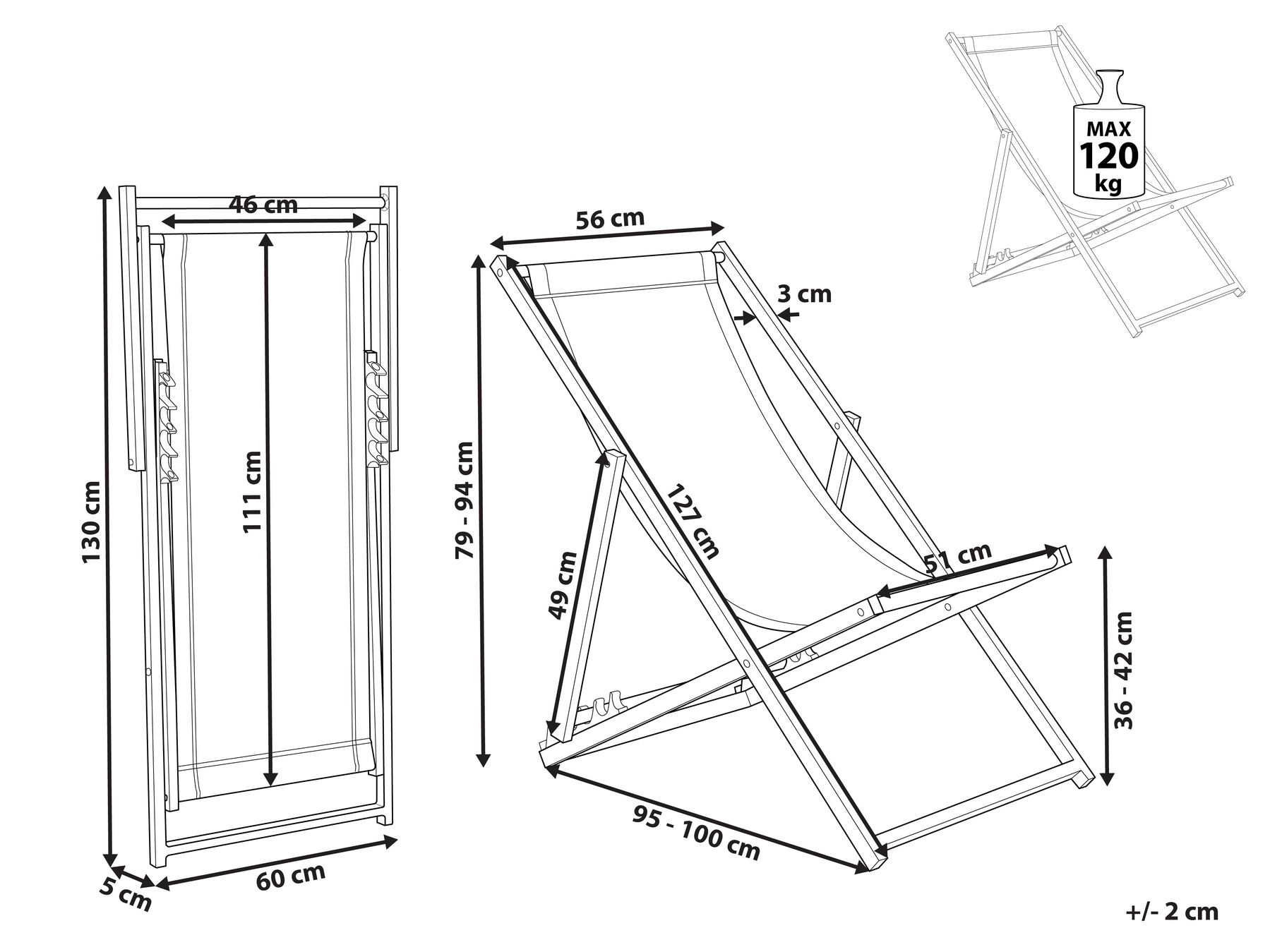 Folding Deck Chair LOCRI II Metal Blue_857212