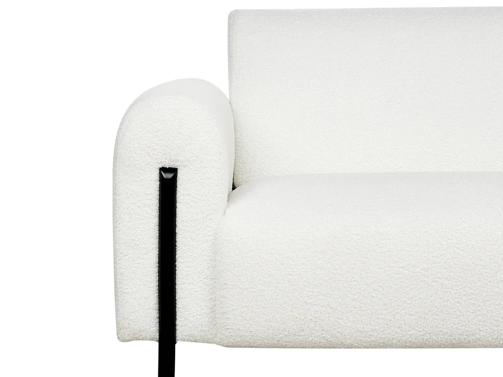 Sofa 3 Seater ASKIM Boucle White_918518