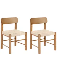 Set of 2 Dining Chairs ALLOS Wood Brown_1049032