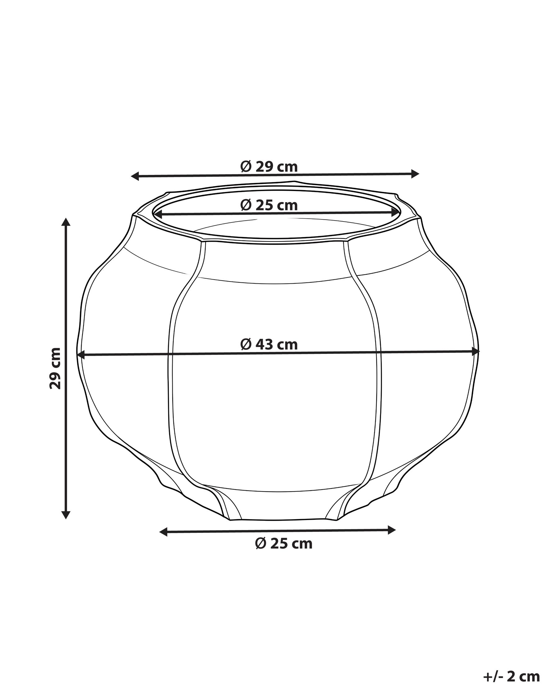 Plant Pot INNTAL 43 cm Beige_1161790