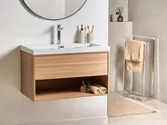 Wall Mounted Vanity Unit with Basin BERBICE Light Brown_1010542