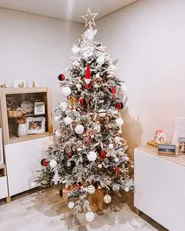 Artificial Snowy Christmas Tree TOMICHI 210 cm White_900059