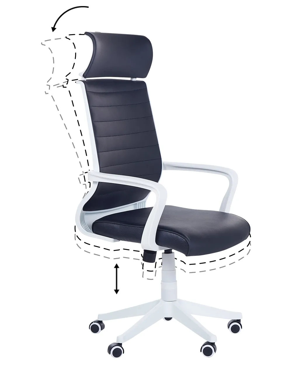 Office Chair LEADER Faux Leather Black_862644