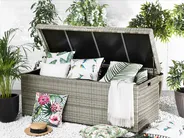 Storage Box MODENA 158 cm 63 cm PE Rattan Grey_796132