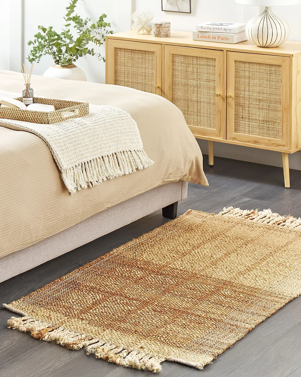 Rug KARKIN Beige 80 x 150 cm Jute_1182456