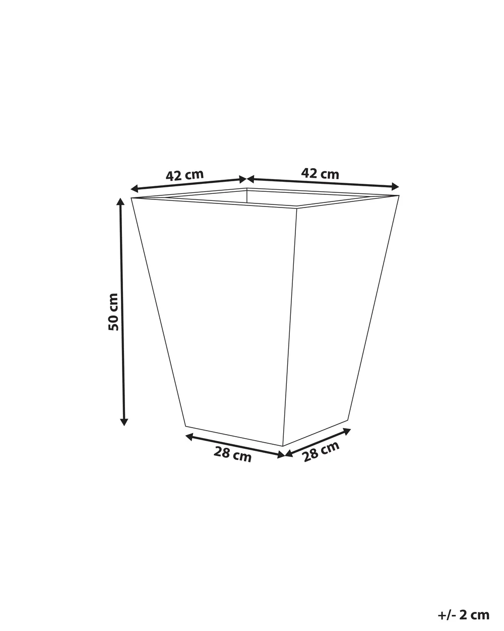 Plant Pot BAIHE 42 cm Light Beige_1049873