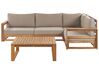 Garden Corner Sofa with Table 4 Seater TIMOR Modular Certified Acacia Wood Light Brown Left Hand