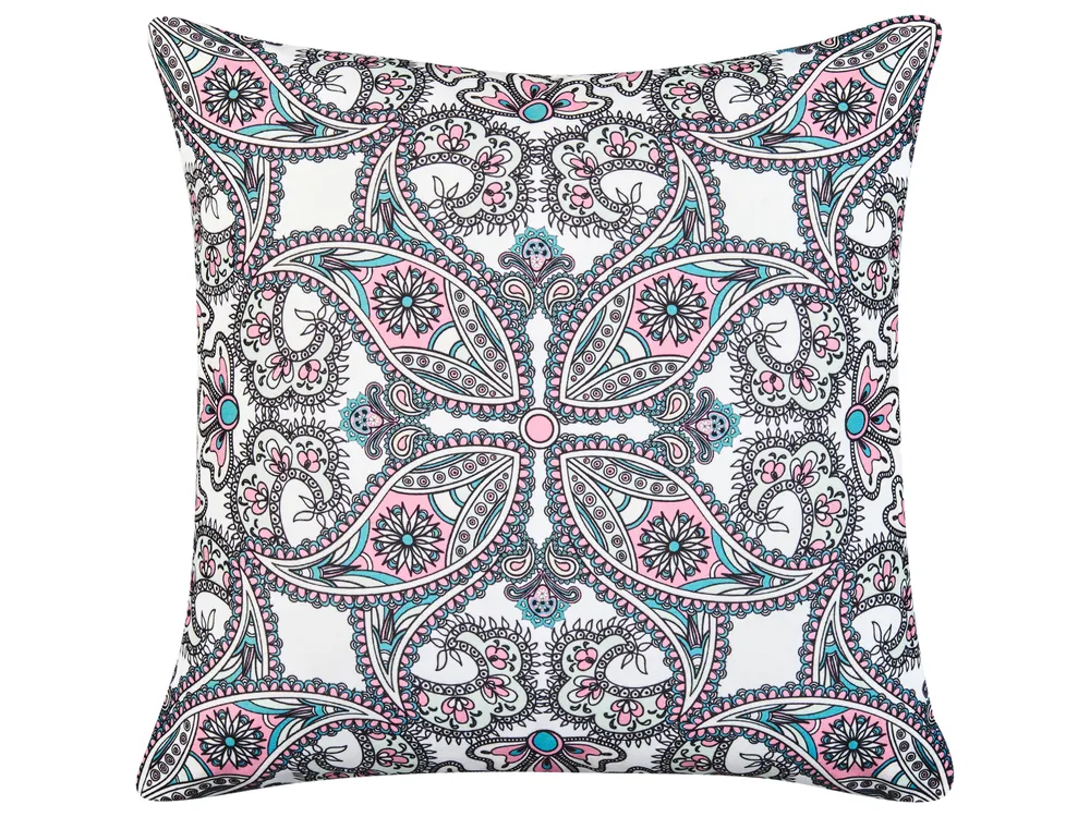 Set of 3 Outdoor Cushions TIDE Solid Oriental Pattern 45 x 45 cm Multicolour_979926