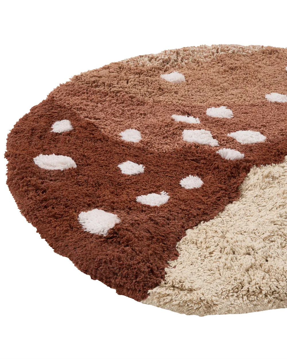 Kids Rug TOADSTOOL Light Beige 100 x 100 cm Cotton_1107709