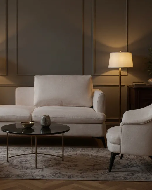 Högervänd schäslong SIEVOZ Ljusbeige_1007582