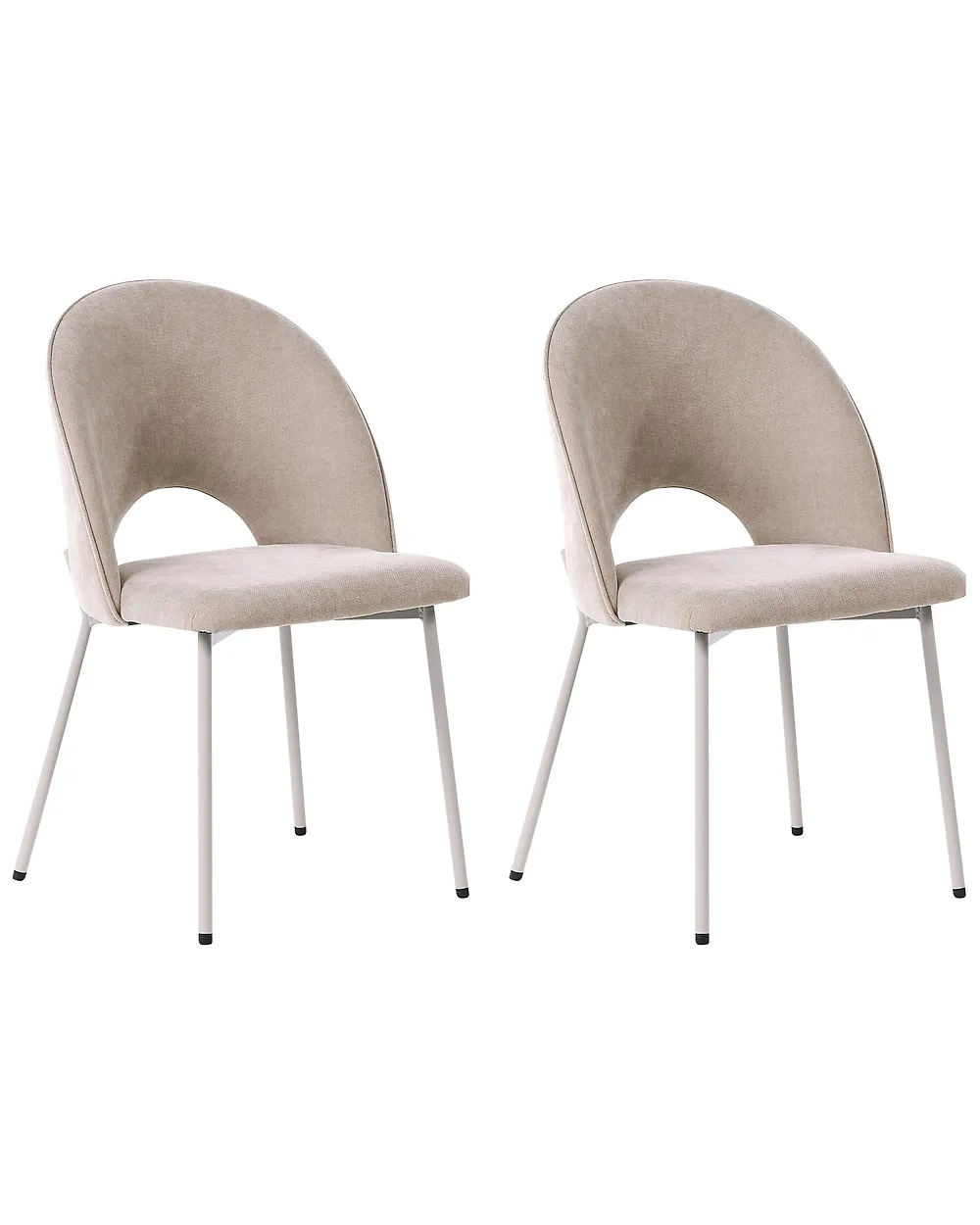 Ruokatuolisetti 2 kpl COVELO Chenille Beige