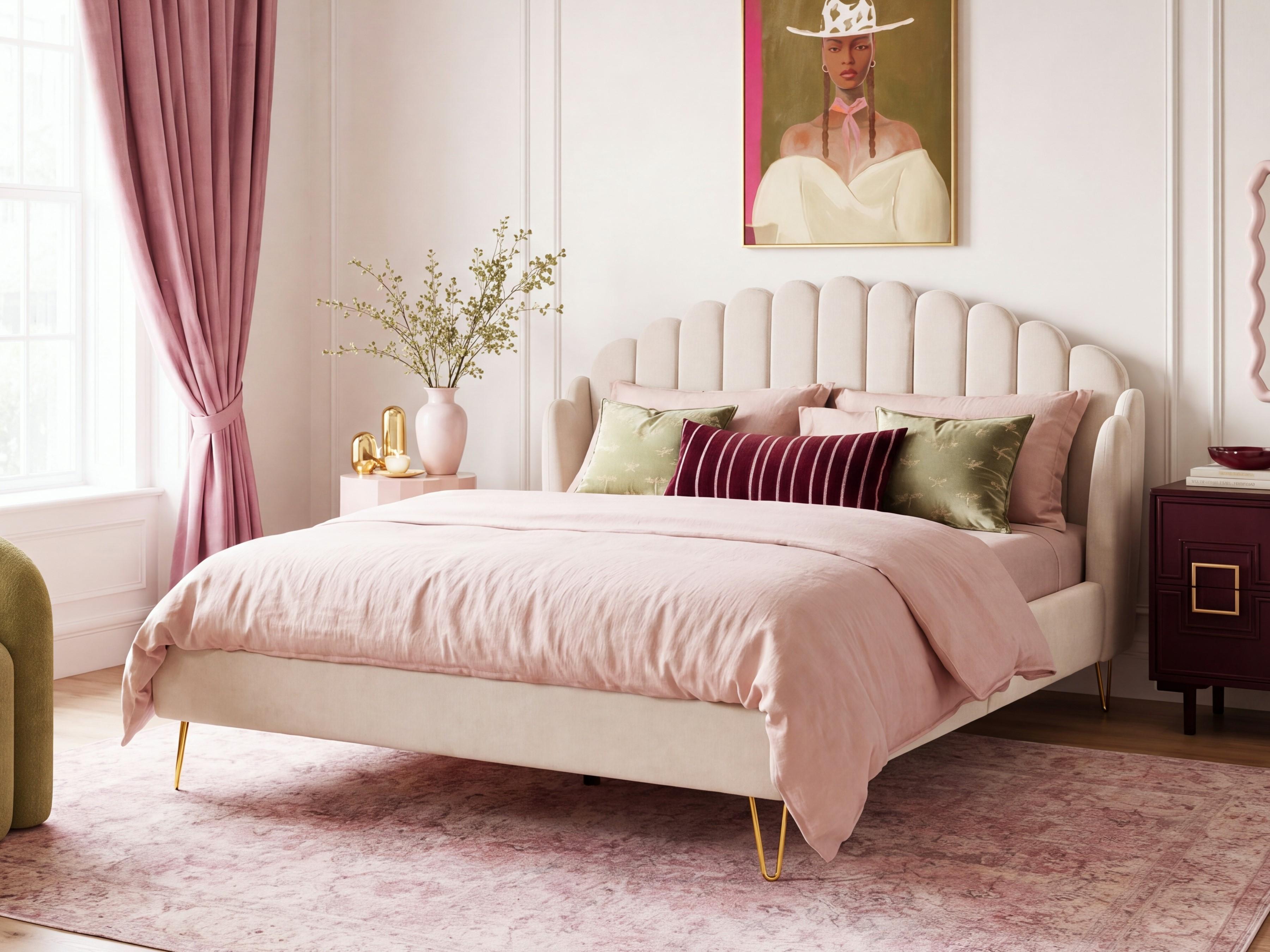Seng AMBILLOU 160 x 200 cm Lys beige