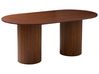 Dining Table SHERIDAN Dark Ash Wood 180 cm 100 cm