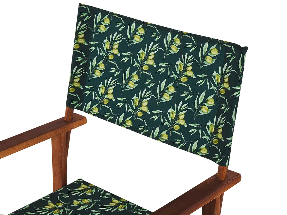 Set of 2 Garden Chair Replacement Fabrics CINE Dark Green_819459