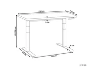 Työpöytä sähkösäädettävä DESTINES 120 cm 72 cm Harmaa/musta_899453