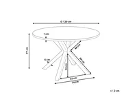 Garden Dining Table MALETTO 120 cm 120 cm Glass White_956889