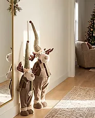 Sett med 2 juledekorasjoner LITTALA 70/93 cm Reinsdyr Brun_1174000
