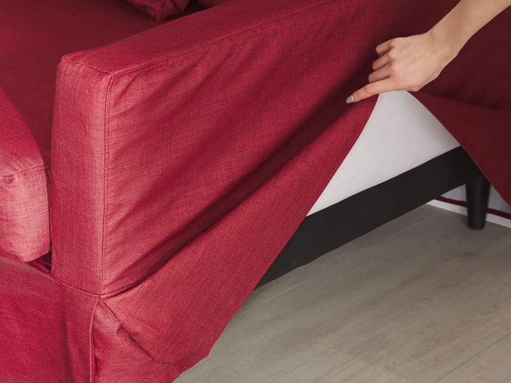 Sofa 3 Seater GILJA Fabric Red_792553