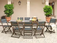Extending Garden Dining Table CESANA 180/240 cm 100 cm Acacia Wood Dark Brown_868535