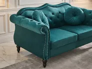Living Room Set 5 Seater SKIEN Velvet Teal_1050531