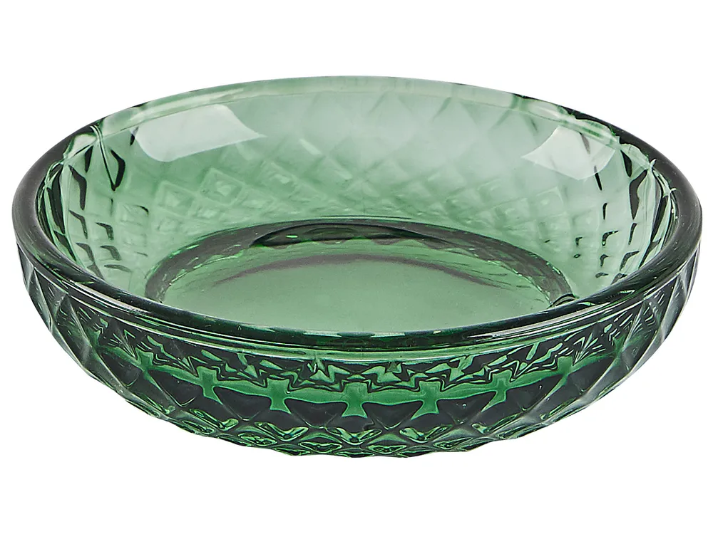 Set med badrumstillbehör i 4 delar CANOA Glas Grön_825326