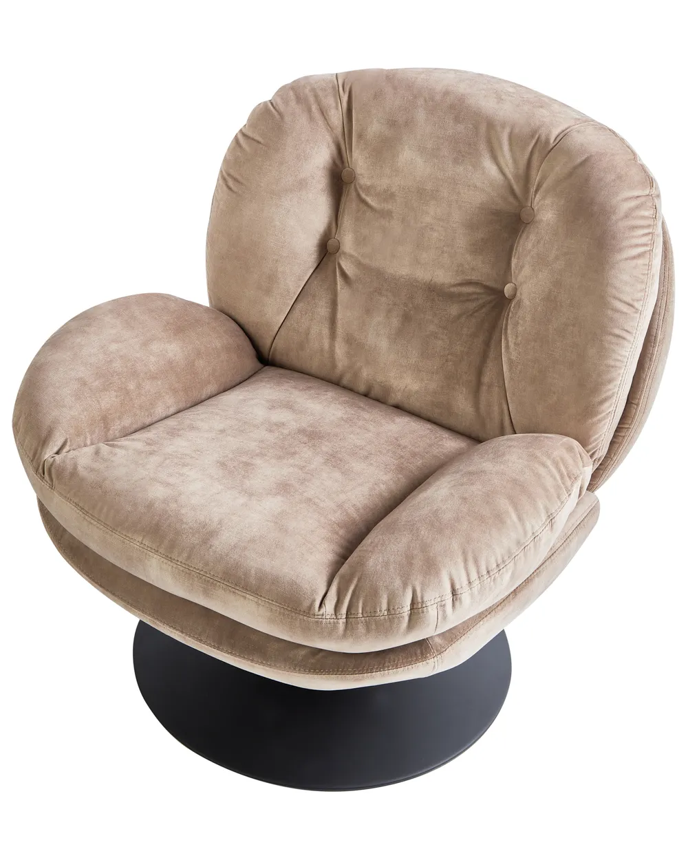 Swivel Armchair NOLVIK Velvet Sand Beige_965755