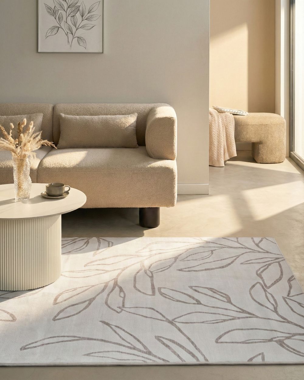Matto BISMIL Vaaleanbeige 160 x 230 cm