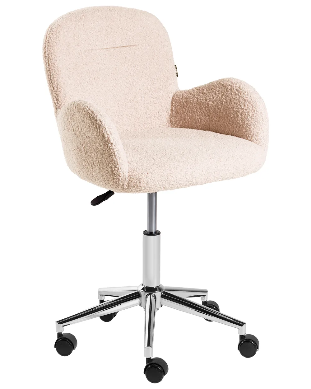 Skrivbordsstol PRIDDY Bouclé Ljusbeige_1101211