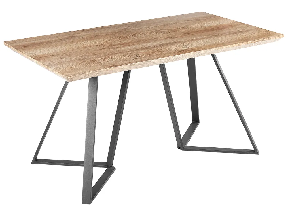 Dining Table UPTON Light Brown 140 cm 80 cm