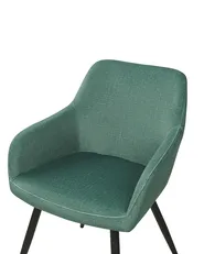 Set of 2 Dining Chairs CASMALIA Velvet Dark Green_898907