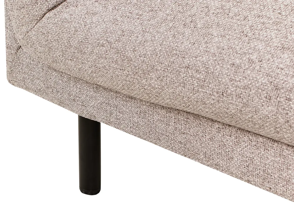 Sofa 3 Seater VORGOD Fabric Light Brown_996308