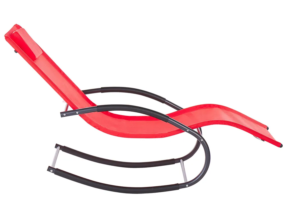 Rocking Sun Lounger CARANO II Metal Red_812637