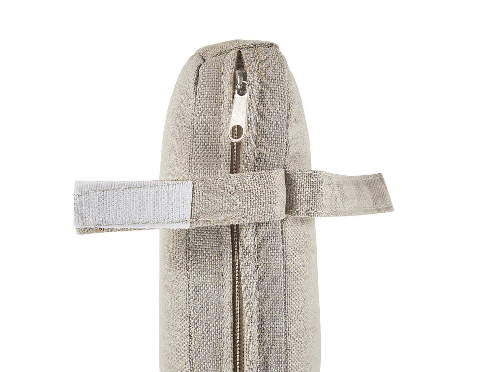 Trädgårdsmatgrupp 4-sits CAVOLI med kuddar Metall Beige_818163