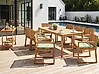 Garden Dining Set 8 Seater SASSARI II with Cushions Certified Acacia Wood Green