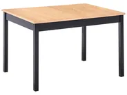 Jatkettava ruokapöytä HOUSTON Vaaleanruskea/musta 120/150 cm 90 cm Mänty_1070968