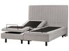 Adjustable Bed Fabric DUKE II 160 x 200 cm (EU King Size) Light Grey