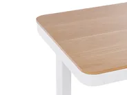 Elektriskt höj- och sänkbart skrivbord KENLY 120 cm 60 cm med USB-port Brun/ Vit_840233