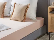 Fitted Sheet HOFUF 140 x 200 cm Cotton Beige_815880